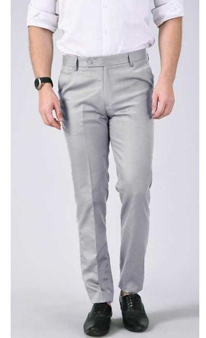 Men's Smart Corporate Quality Ash Trouser (Men's Quality Plain Suit Trouser)