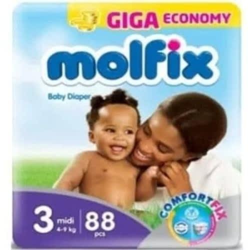 Molfix Baby Diaper - Size 3 - 88pieces