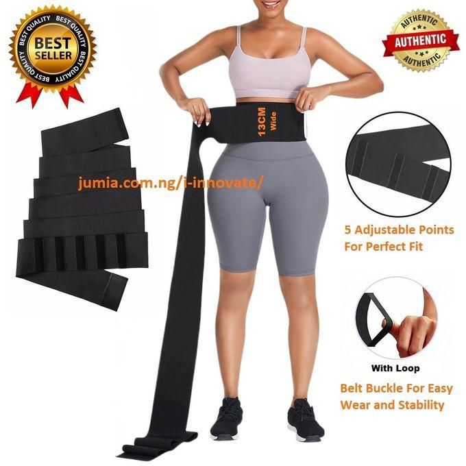 Tummy Wrap Slimming Belt Waist Trainer Waist Trimmer Flat Tummy Trimmer Belt Elastic Waist Wrap Belt