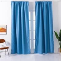 DEALS FOR LESS - Window Curtains Blue Color , set of 2 Pieces.