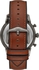 Fossil Men's Townsman Chronograph Brown Leather Watch FS5522 - 44 Mm