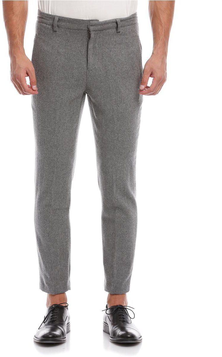 BELLFIELD MAIN Grey Straight Trousers Pant For Men