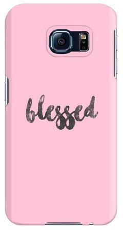 Snap Classic Series Blessed Printed Case Cover For Samsung Galaxy S6 Pink/Black