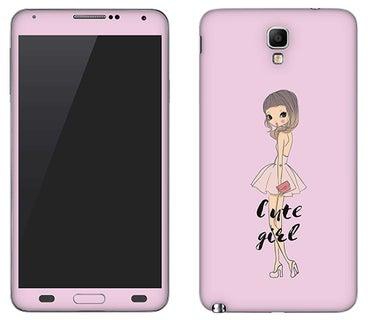 Vinyl Skin Decal Body Wrap For Samsung Galaxy Note 3 Coy Cute Girl