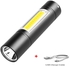 500 Lumen Mini Waterproof Rechargeable LED Flashlight Torch 3 Modes With SOS & Cob Light