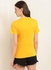 Printed Round Neck Casual Wear T-Shirt Mustard Yellow