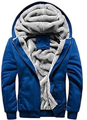 Men's Clothing Winter Couple Hoodies Plus Velvet Hooded Zip Jacket
