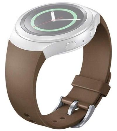 Solid Colour Silicone Watchband For Samsung Gear S2 Sport/S2 Watch Coffee