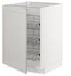 METOD خزانة قاعدة مع سلال سلكية, أبيض/Nickebo فحمي مطفي, ‎60x60 سم‏ - IKEA