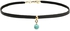 Generic Turquoise Stone Choker Necklace - Black