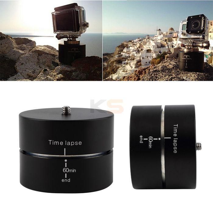 360 Degrees Panning Rotating Time Lapse Stabilizer Tripod Adapter for Gopro-Black