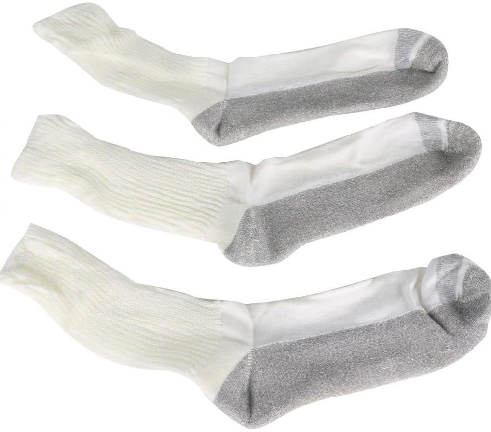Set Socks Diabetics White Size L