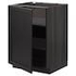 METOD Base cabinet with shelves, black/Nickebo matt anthracite, 60x60 cm - IKEA