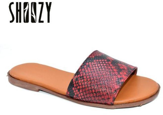 Shoozy Fashionable Slippers - RED/ Black