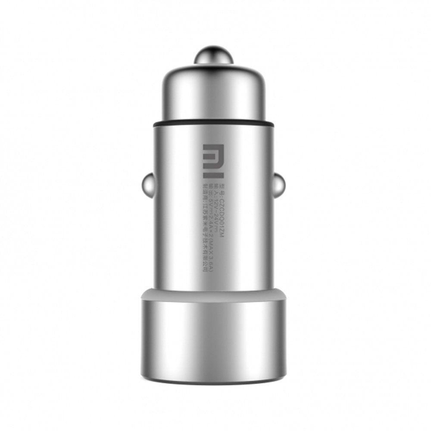 Xiaomi Car Charger Mi 2-in-1 Dual USB Adapter Fast Charging Car Charger Metal - Silver