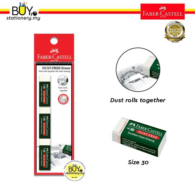 Faber Castell 1885 20/ 30 Dust Free Eraser- (2s/3s- Card)