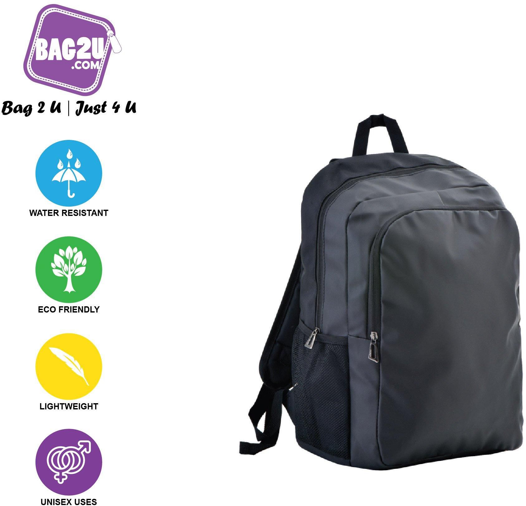 Bag2u-dot-com-sdn-bhd Backpack - BP 825 (Black)