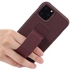 Shockproof PC TPU Protective Case With Wristband Holder For Apple iPhone 12/12 Pro Coffee