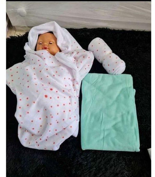 Generic 2pc Baby Receiving Warm Blankets/shawls