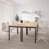 TOMMARYD Table - white stained oak veneer/anthracite 130x70 cm