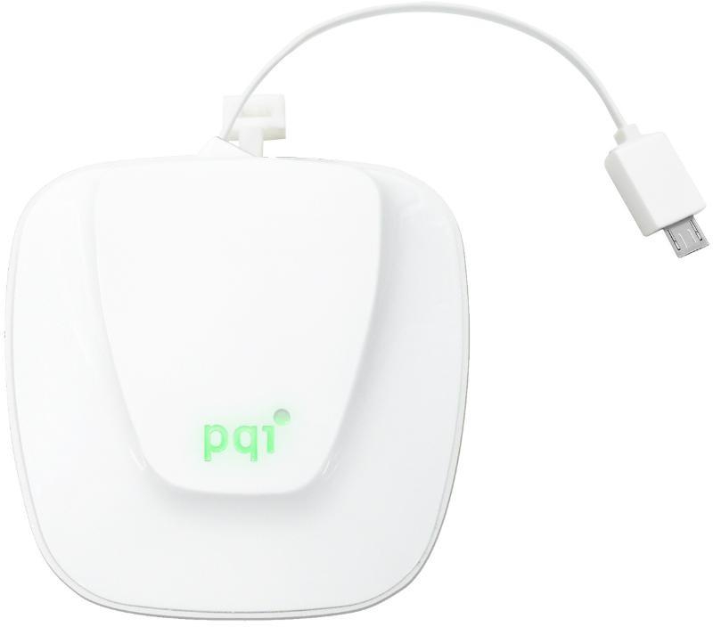 PQI i-Power 9000R Power Bank, Dual USB (1.5A/2.4A), 9000 mAh, White