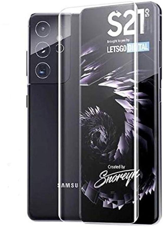 واقي شاشة شفاف (UV) مضاد للصدمات متوافق مع هاتف Samsung Galaxy S21 PLUS
