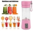 Rechargeable Portable Blender - Hand Held Fruit Juicer Smoothie Maker Bottle Cup Juice Blender pink