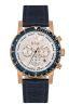 Lee Cooper Analog Silver Dial Rose Gold Case Blue Strap Mens Watch - LC06166-939