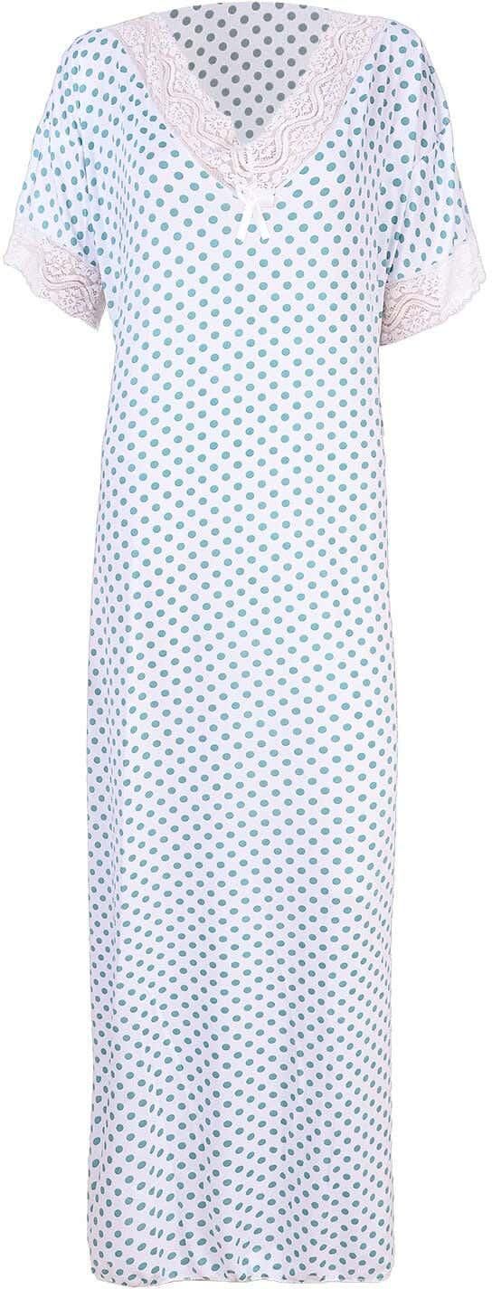 Get Jalabiya Half Sleeve Lycra for Women, Free Size - Green White with best offers | Raneen.com