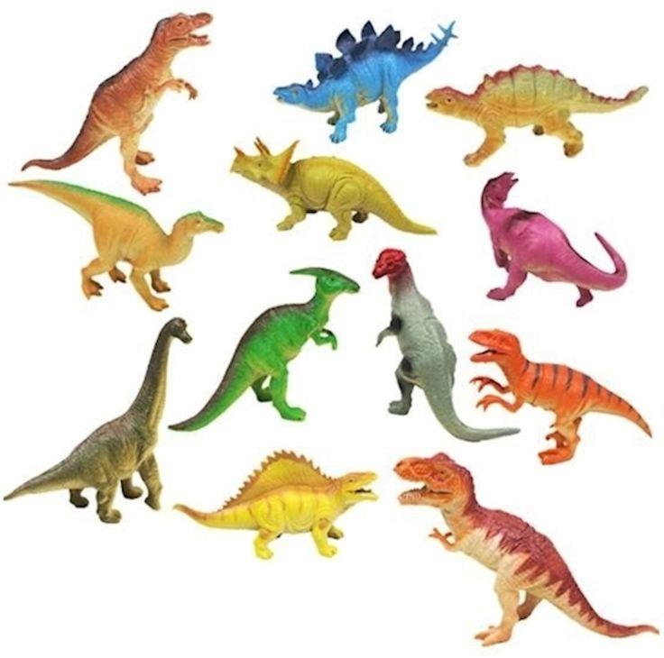 Generic 12-Piece Soft Gelatin Dinosaur Toy Set
