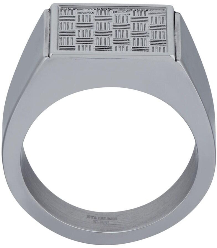 Guy Laroche Stainless Steel Ring Sz 60 For Men, Silver, 4TX003A-60