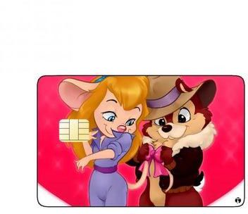 PRINTED BANK CARD STICKER Animation Chip 'N' Dale By Disney