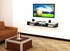 Modern Home Wall Mounted TV Unit And Cabinet 90cm (Black With White)