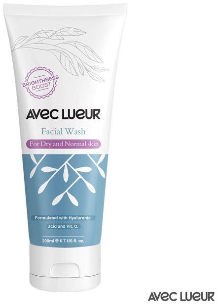 Avec Lueur Facial Wash For Dry And Normal Skin 200 Ml