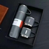 Vacuum Thermos Flask Set With 2 Stainless Steel Cups 500 ML , Gray