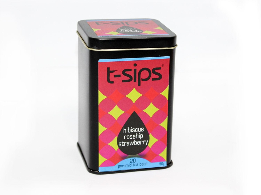T-Sips Hibiscus, Rosehip, Strawberry Metal Tin