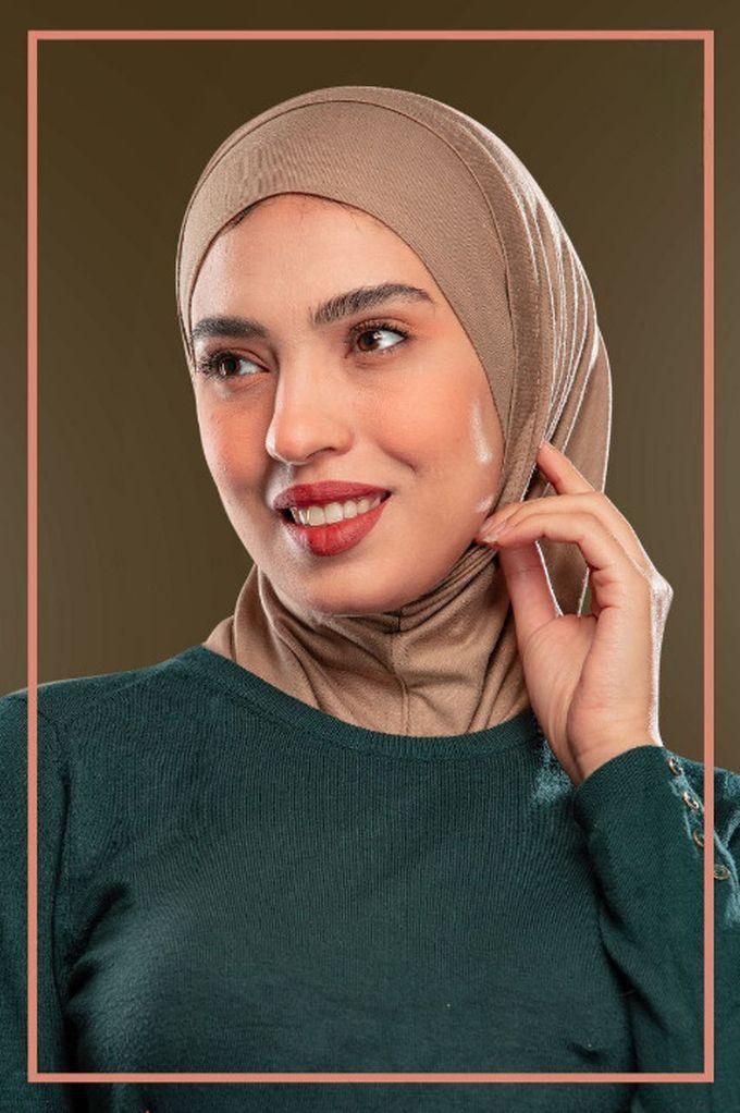 Syrian Hijab For Women 2 Piece Brown