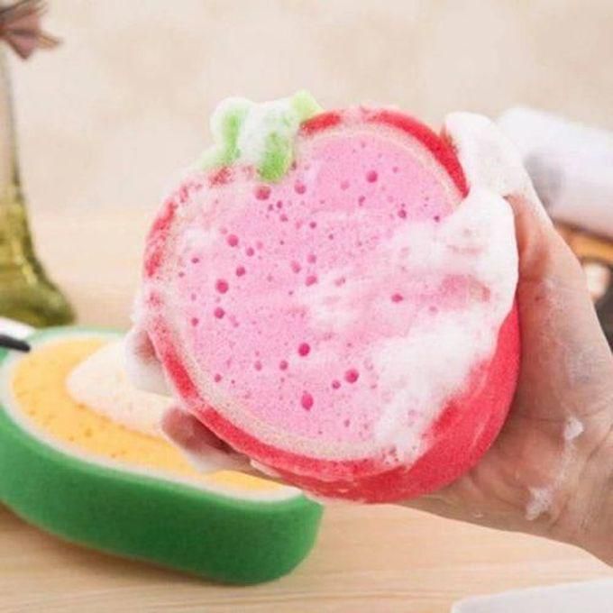 Body Scrub & Body Wash Sponge - 1 Pcs Fruits