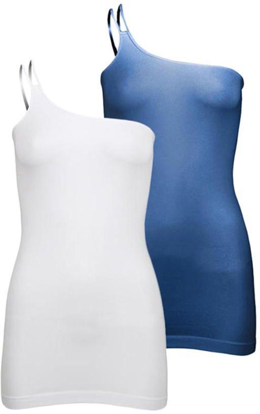 Silvy Set of 2 Casual Dress for Women - White / Blue, X-Large