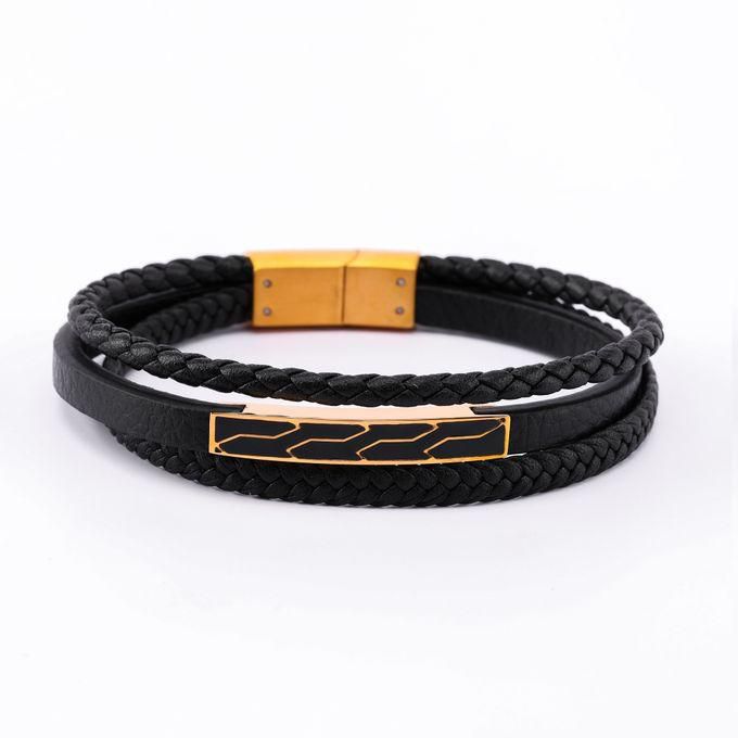 Elegant Bear EB Genuine Leather Bracelet With Magnetic Lock