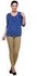 Trendz Setter15 Womens Top Printed Cotton Knitted Blue color L