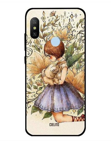 Protective Case Cover For Xiaomi Mi A2 Girl And Rabbit Art
