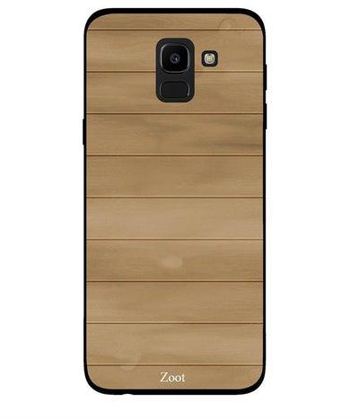 Protective Case Cover For Samsung Galaxy J6 Shining Wood Pattern