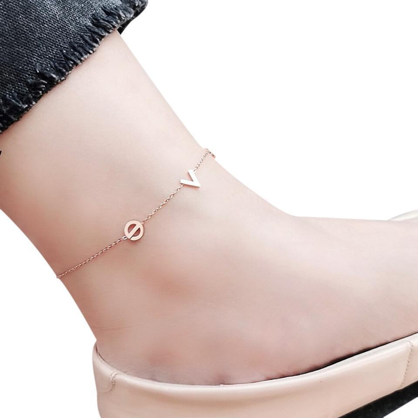 Aiwanto Anklet Love Ankle Chain Anklet for Women&#39;s Gift Ankle Chain