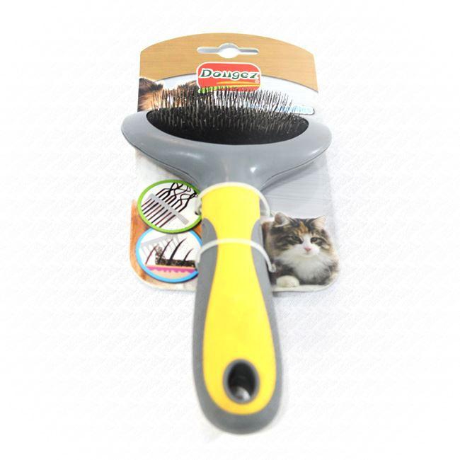 Dougez Grooming Brush, Yellow, for Dogs and Cats