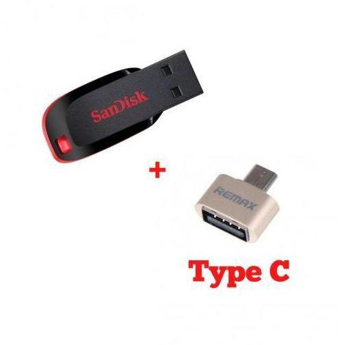 Sandisk USB Flash Disk Drive 64GB + Free Type C OTG