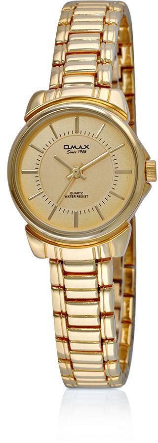 Omax Watch for Women , Analog , Metal Band , Gold , OMHSJ720G001