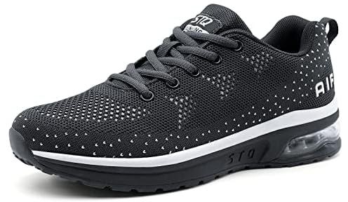 STQ AIR 1.0 Women's Running Shoes Lightweight Tennis Workout Sneakers, Dark Grey, 7.5