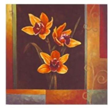 Decorative Wall Painting With Frame Multicolour 24x24cm