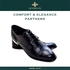 Natural Leather Classic Oxford Leazus Shoes - Black